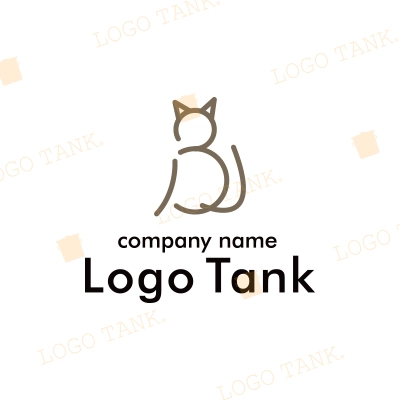 Bをモチーフにした猫のロゴ