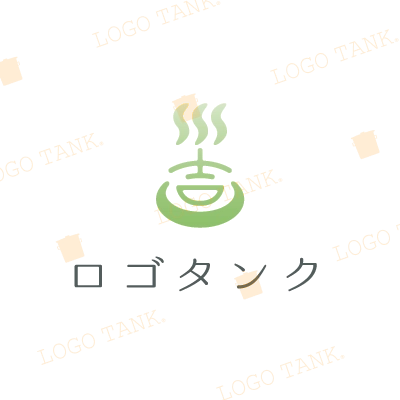 吉をモチーフにした温泉のロゴ