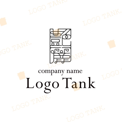 漢字をデザイン化したロゴ