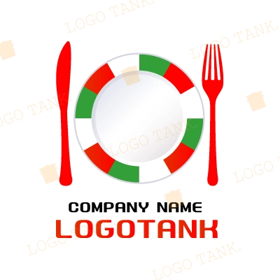 イタリア国旗の色で食器