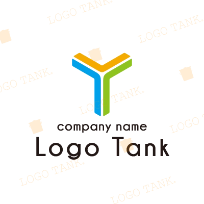 立体的な「Y」のロゴ