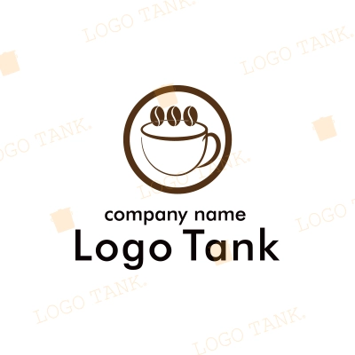 コーヒーをモチーフのロゴ