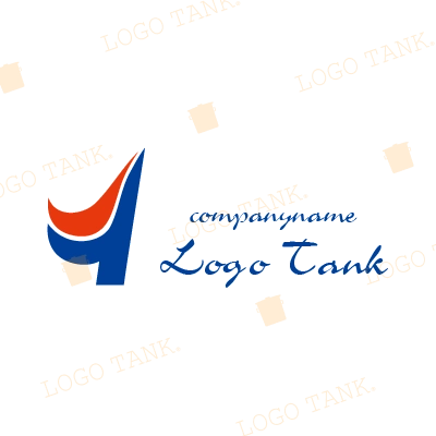 「鳥」または「飛行機」にも見えるロゴマーク