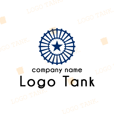 円状の線路と星マークのロゴ