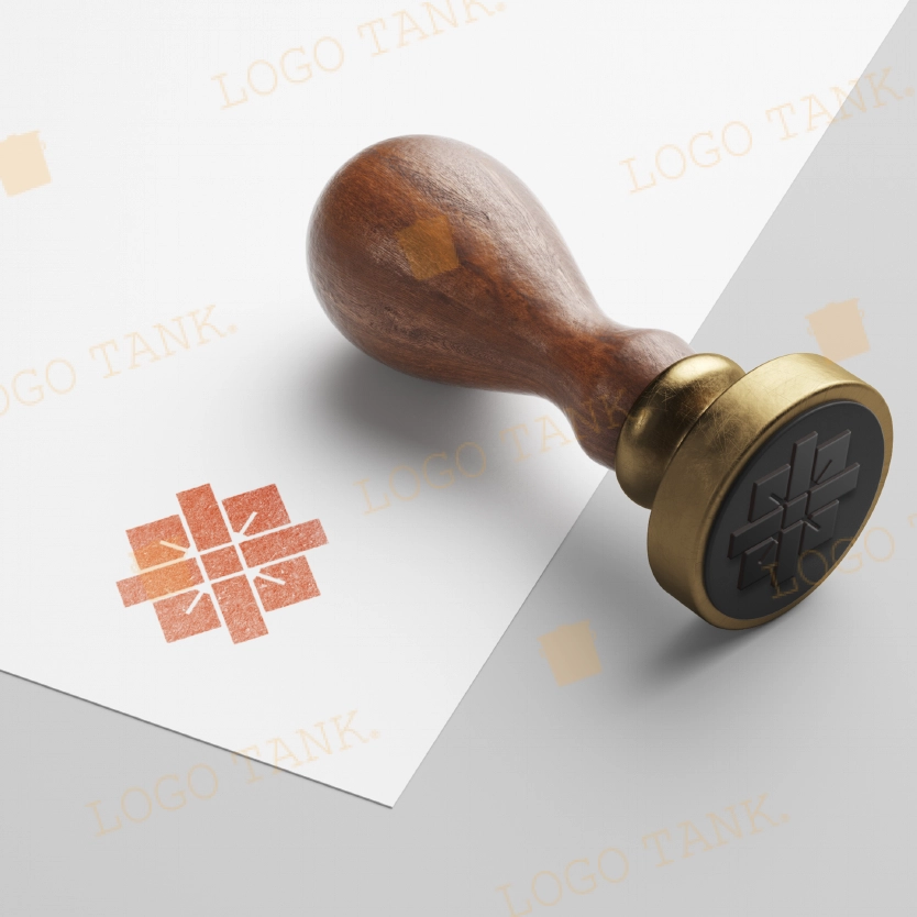 組紐をイメージした和風のロゴ 菱形 / 赤 / 和風 / 家紋 / 伝統 / スタイリッシュ / フード / 建築 /,ロゴタンク,ロゴ,ロゴマーク,作成,制作