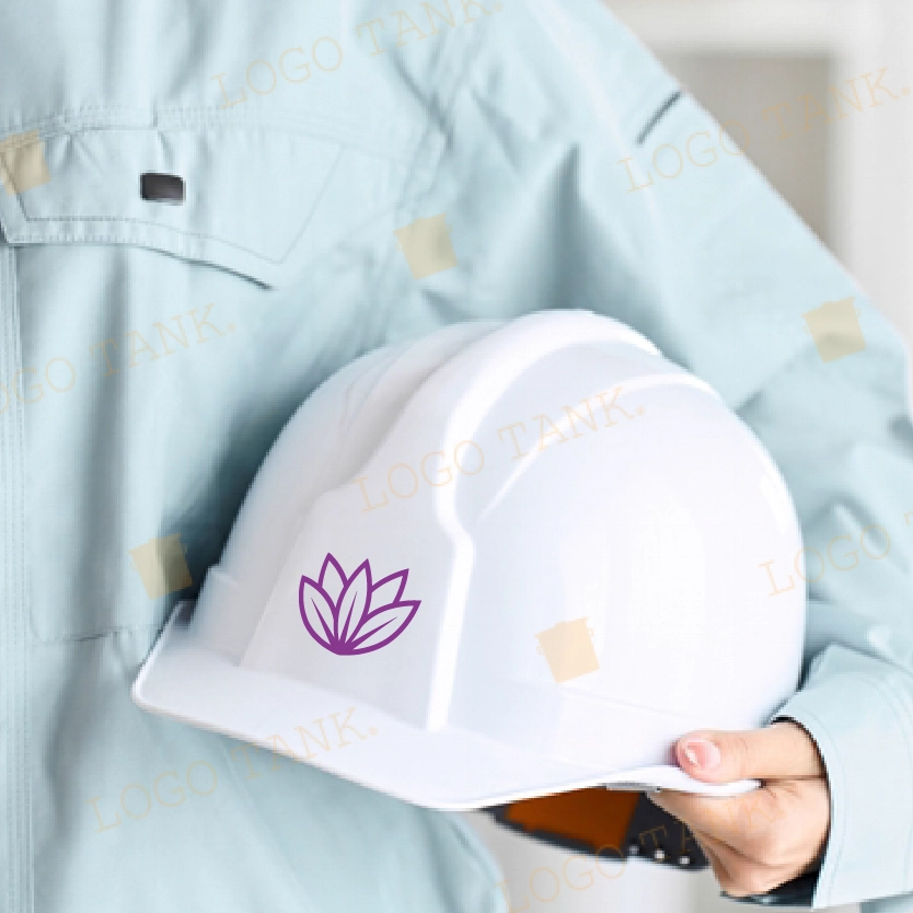 蓮の花をモチーフにしたロゴ 蓮 / 花 / 上品 / 優雅 / 美容 / サロン / シンプル / 紫 /,ロゴタンク,ロゴ,ロゴマーク,作成,制作