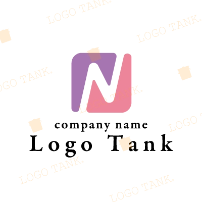 「N」で二色に区切られたロゴ