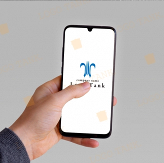 Webサイト活用スマホ表示イメージ | 先進的でスタイリッシュなロゴです。
