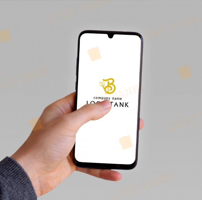 Webサイト活用スマホ表示イメージ | 「B」をモチーフにした「オシャレ」「スタイリッシュ」なロゴです。
