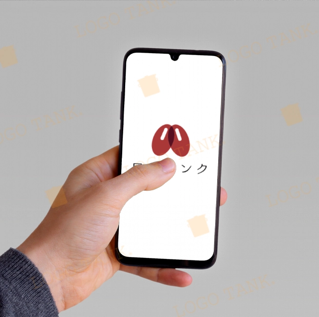 Webサイト活用スマホ表示イメージ | 「A」「小豆」をモチーフにした「オシャレ」「モダン」なロゴです。