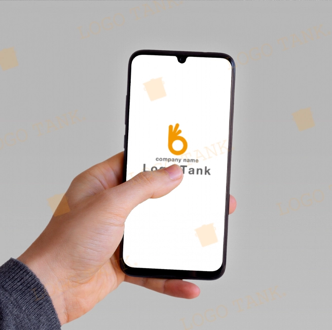 Webサイト活用スマホ表示イメージ | 「b」「GOOD」「OK」をモチーフにしたロゴです。