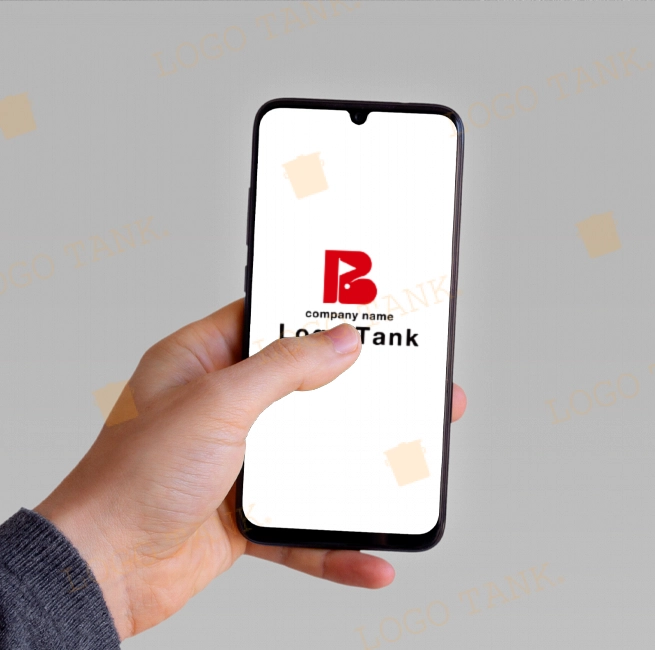 Webサイト活用スマホ表示イメージ | 「B」「ゴルフ」をモチーフにした、シンプル、フラットなロゴです。