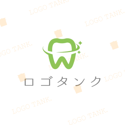 清潔感、スタイリッシュをイメージし「歯」をモチーフにしたロゴです