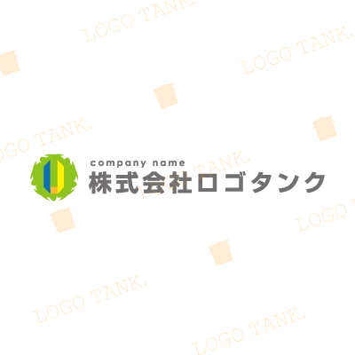 家紋風カラフルイニシャルロゴ