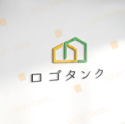 住宅、平屋をイメージしたロゴです。 住宅 / 平屋 / 繋がり / フラットデザイン / シンプル /,ロゴタンク,ロゴ,ロゴマーク,作成,制作