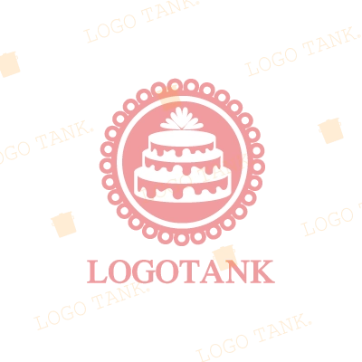 ウエディングケーキをイメージしたロゴ