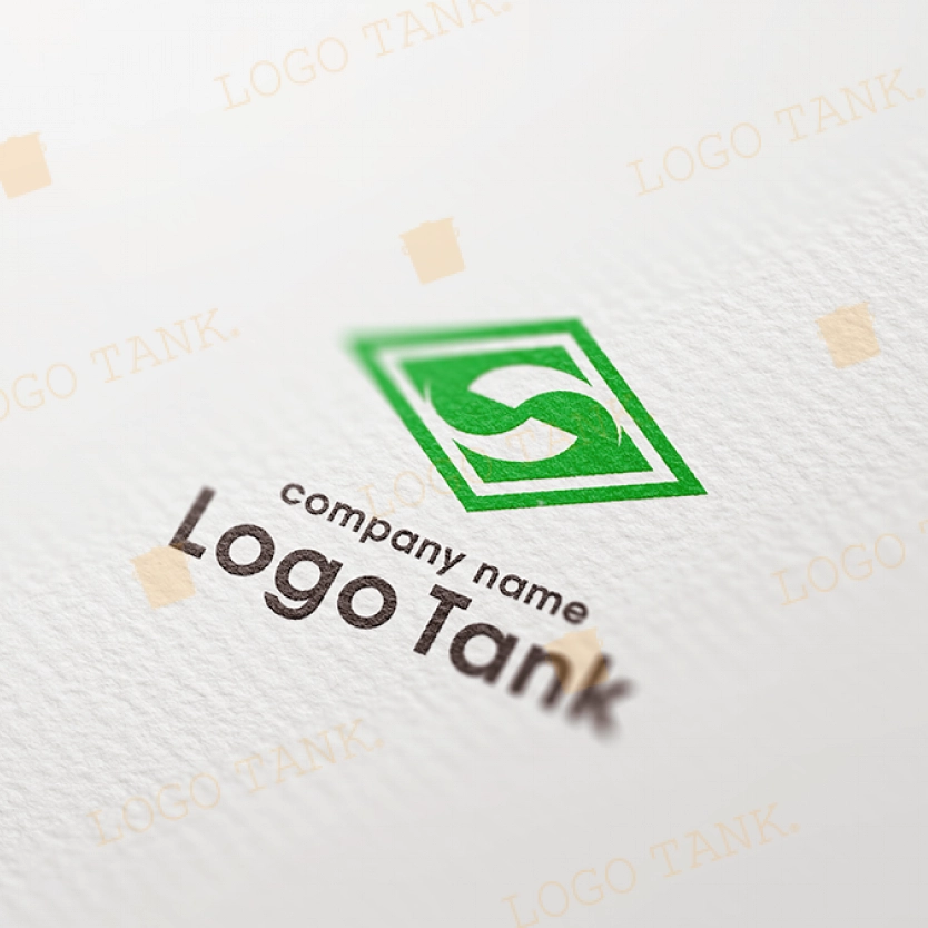 ひし形と循環をイメージしたロゴ