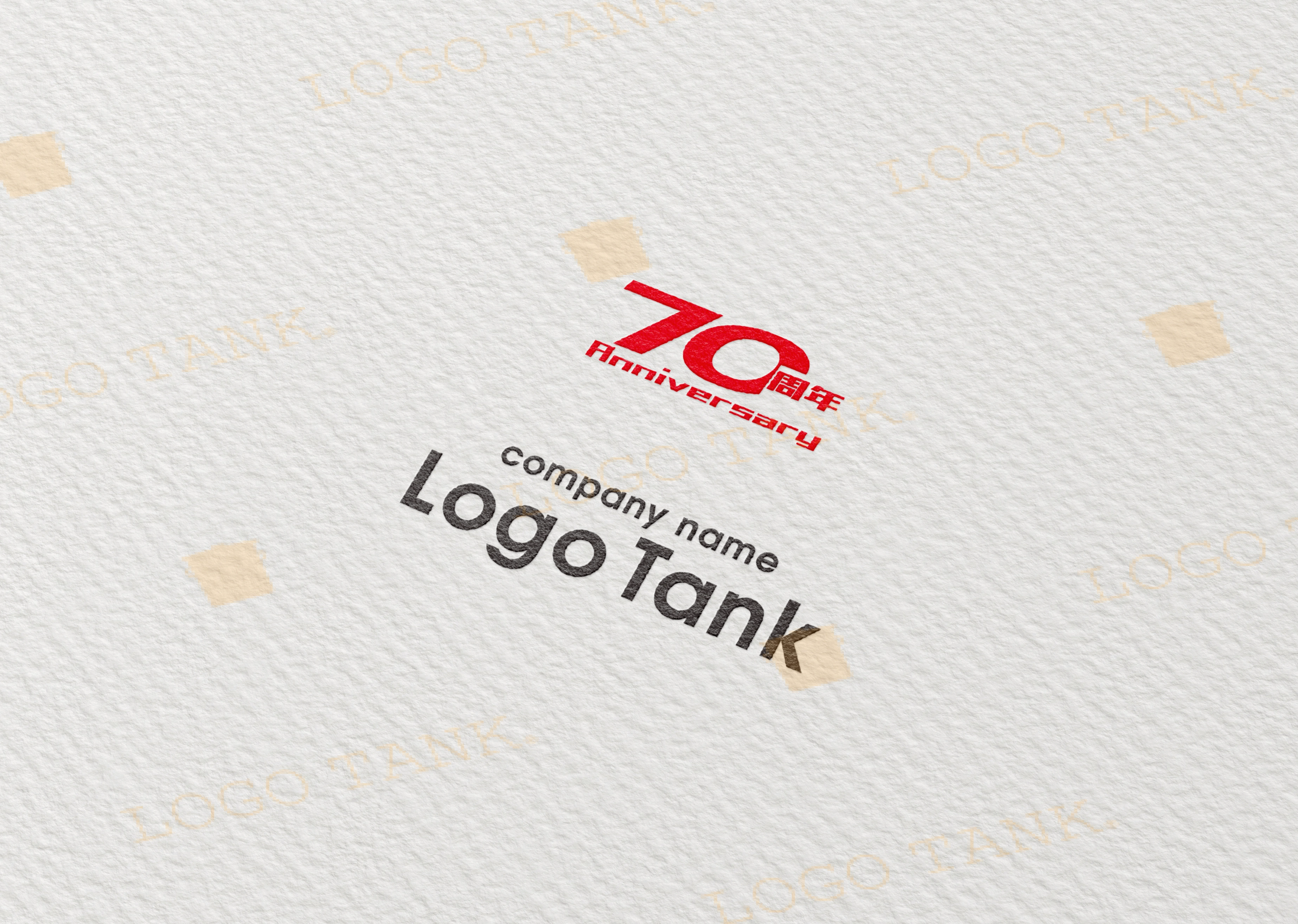 数字の「70」をモチーフにしたロゴ