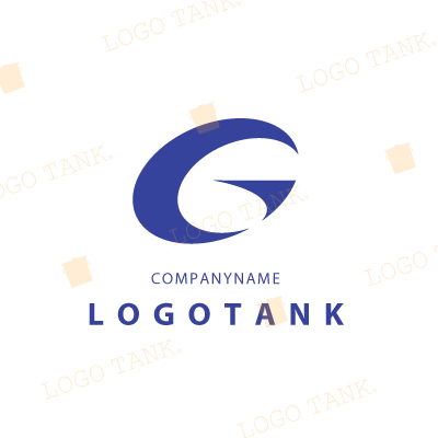 勢いあるデザインのア ルファベット「G」のロゴ