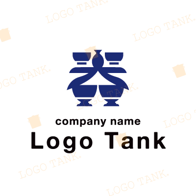 器の文字をモチーフにしたロゴ