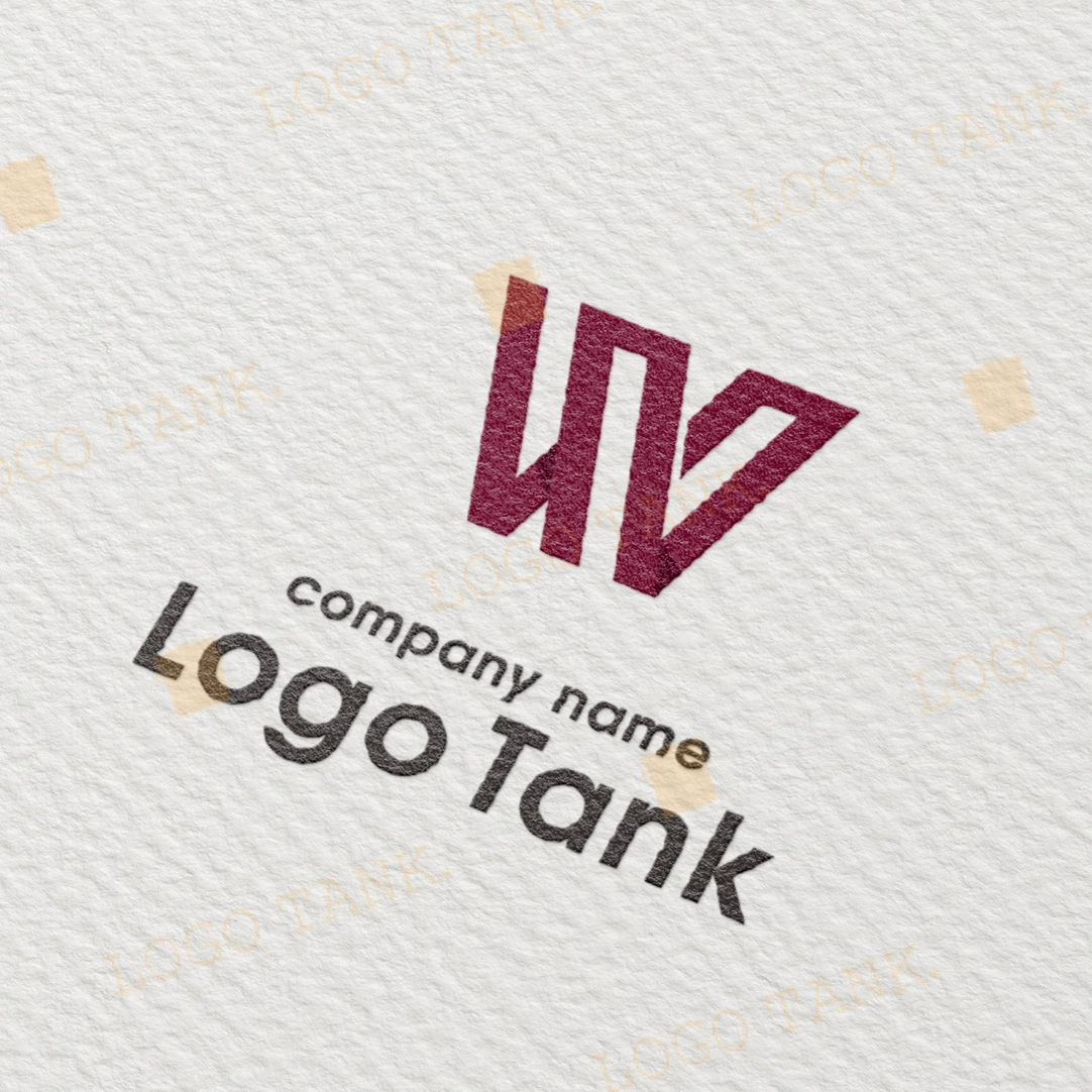 先進的なWのモチーフのロゴ
