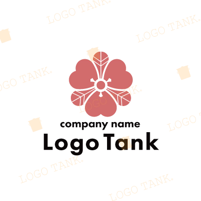 花びらと和を組み合わせたロゴ