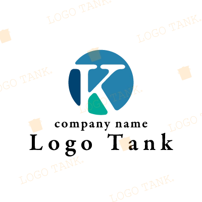 丸型の「K」のロゴ