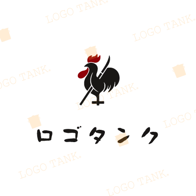 弁慶に扮した鶏
