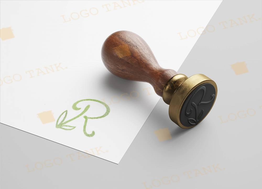 「R」と芽吹く葉っぱのロゴマーク 未設定,ロゴタンク,ロゴ,ロゴマーク,作成,制作