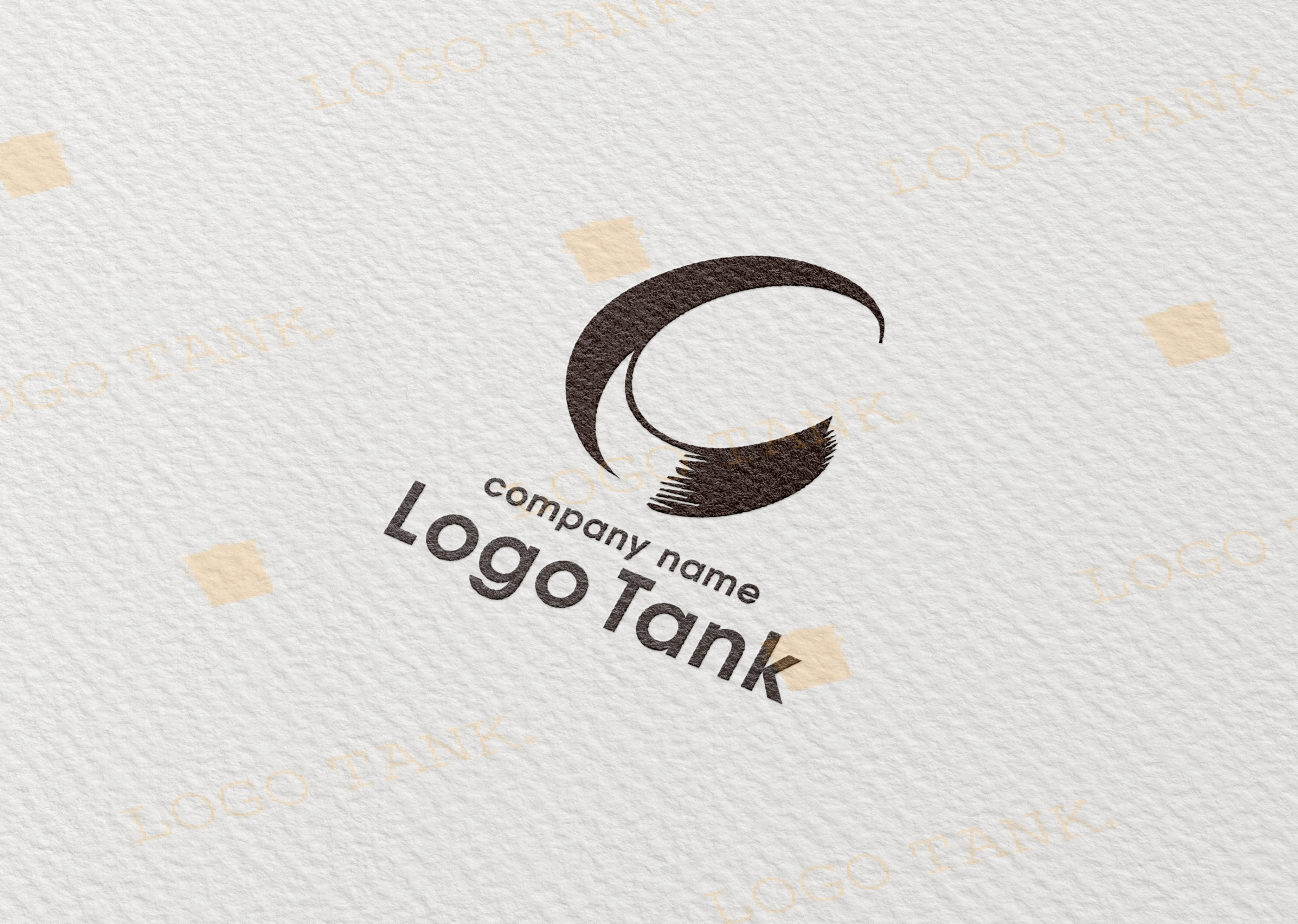 筆文字で「C」を描いたロゴ