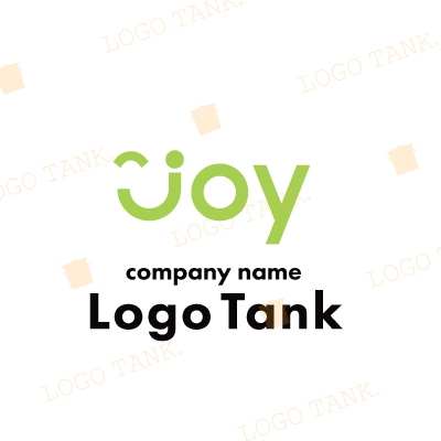 「Joy」の文字をソフトなフォントでロゴ
