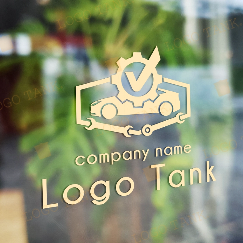 カーメンテナンス 車/カーメンテナンス/部品/器具/ナット/シルエット/黒/青/シック/シンプル/整備/チェック/車検/ /,ロゴタンク,ロゴ,ロゴマーク,作成,制作