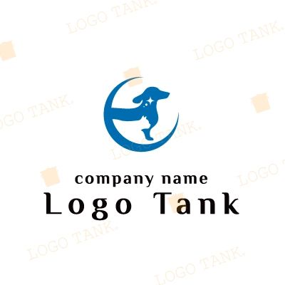 犬と猫・月のシルエットをモチーフにしたロゴ
