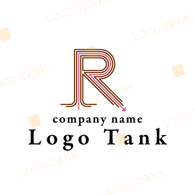 多重線で描いた「R」のロゴ