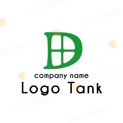 窓をイメージした「D」のロゴ