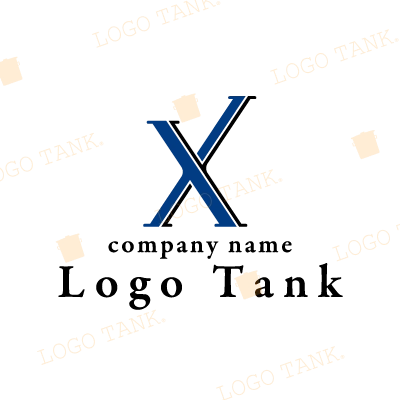 二色で構成されたスタイリッシュな「X」のロゴ