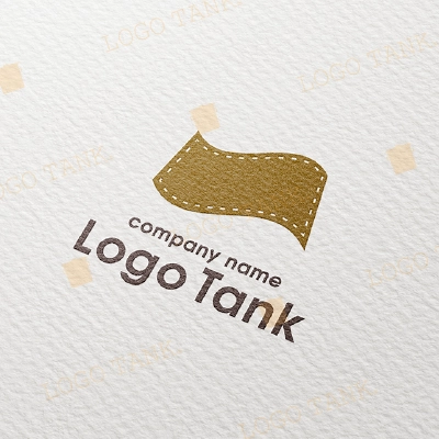 皮縫製のロゴ
