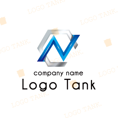 NC Hexa Flow Logo｜六角形×NCモノグラムのテクノロジーロゴ