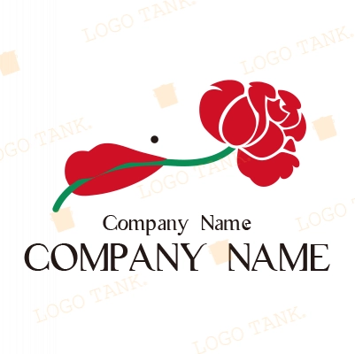 薔薇と唇のロゴマーク