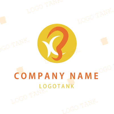 曲線を用いた耳のロゴ