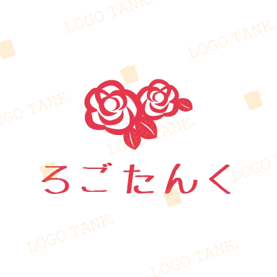 椿の和風ロゴ