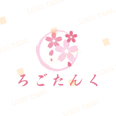 淡いピンクのさくらロゴ