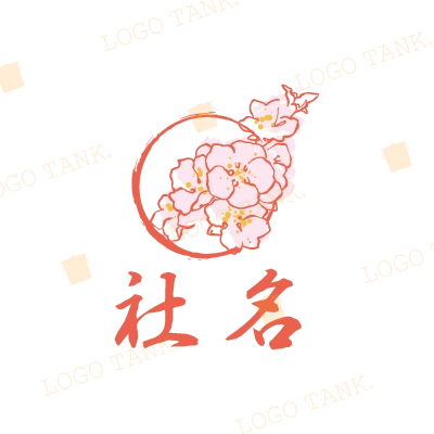 柔らかい花びらを表現したさくらロゴ