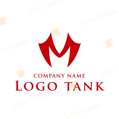 “M”をダイナミックに表現したロゴ