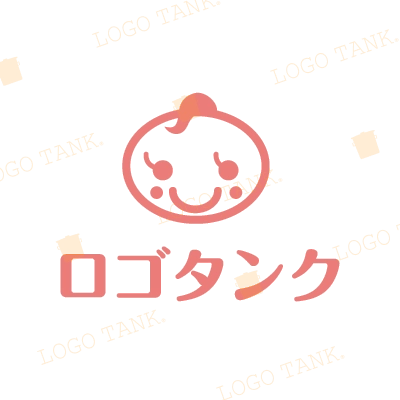 ピンクの赤ちゃんのロゴ