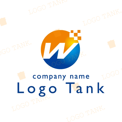 「W」とスピード感を表したロゴ