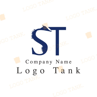 STでタツノオトシゴのロゴ