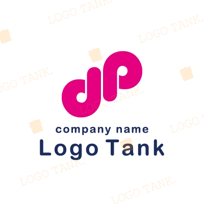 「d」と「p」のシンプルロゴ